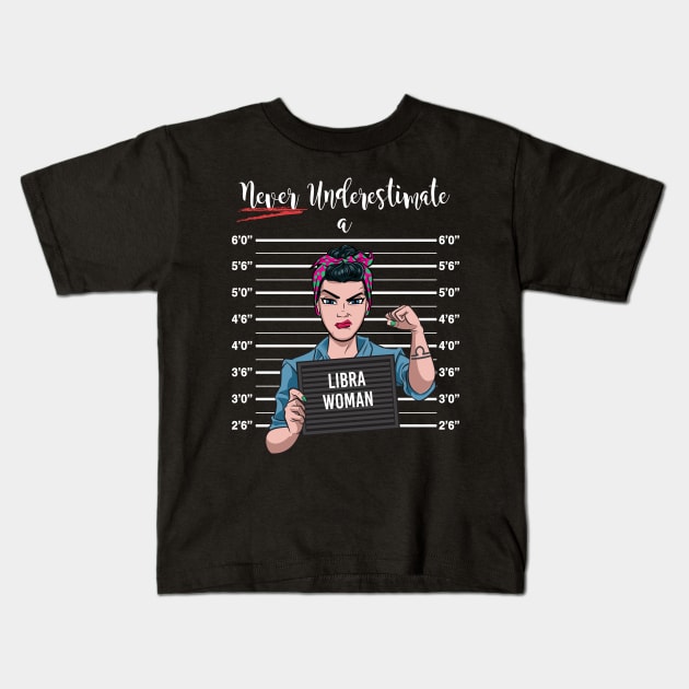 Libra Woman Kids T-Shirt by Surta Comigo